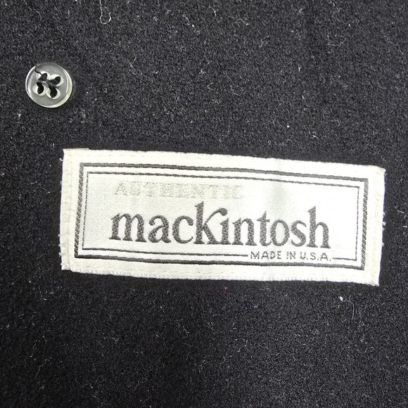 Vintage Mackintosh Peacoat Womens XL Black Wool Classic Made in USA READ - Picture 7 of 14